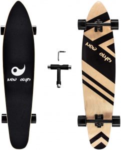 New Olym Longboard - Skateboard for Youths Beginners: