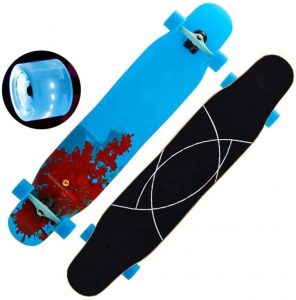 HAOWUTX Longboard Skateboard Maple Skateboard Four-Wheel Professional